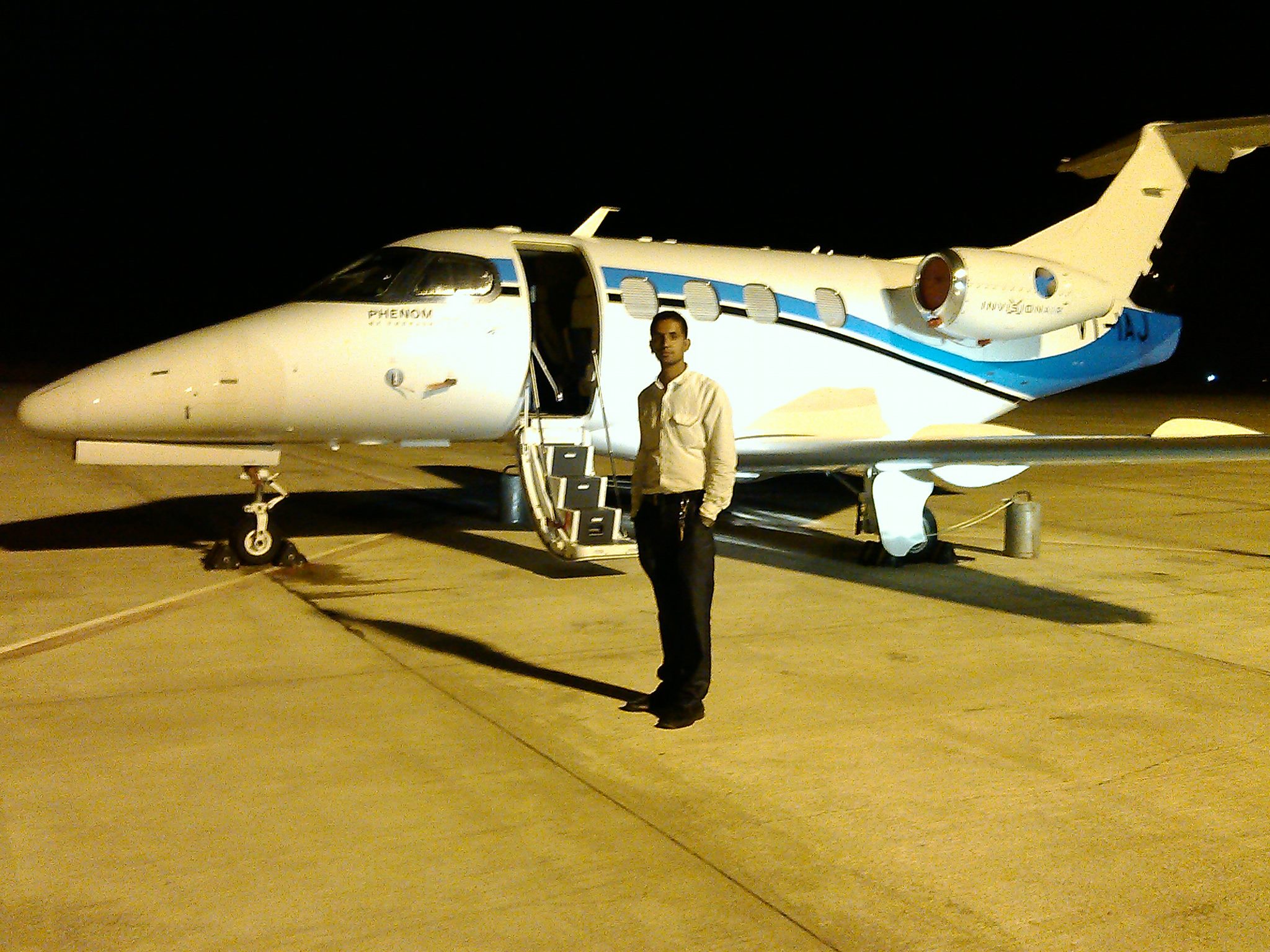 Dr. Borade with private jet